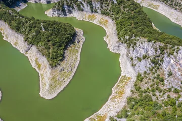 Deurstickers Meanders of Uvac river in Serbia © Fyle
