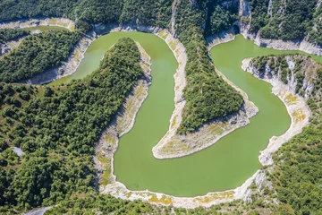 Foto op Plexiglas Meanders of Uvac river in Serbia © Fyle
