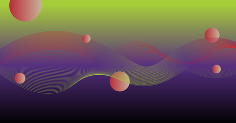 Line Wave Abstract Graphic Background