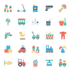 Baby and Kids Colored Vector Icons