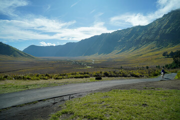 Bromo. Beautiful Landscape view of Bromo, Top hill view From Bromo a wonderful scenery in dramatic hill