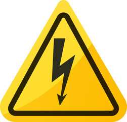 Hazard warning signs. Black yellow warning safety and caution signs. Information security hazard icon.