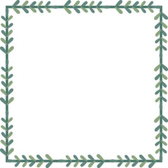 Leaf Square Border Frame