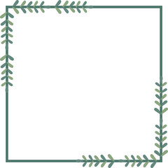 Leaf Square Border Frame