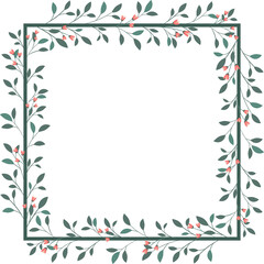 Obraz premium Leaf Square Border Frame