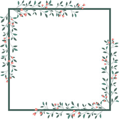 Leaf Square Border Frame