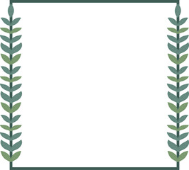 Leaf Square Border Frame