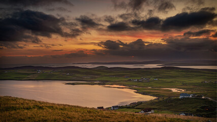 Sunset on the Shetland Isles