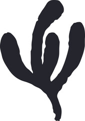 Abstract hand drawn shape, bold abstract brush stroke element, contemporary object