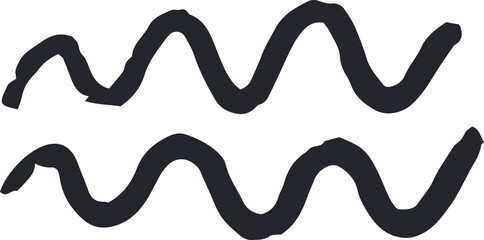 Abstract hand drawn shape, bold abstract brush stroke element, contemporary object
