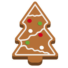 Gingerbread christmas tree holidays cookies