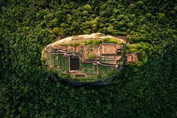 Beautiful landscape from above, Lion's Rock Sigiriya Sri Lanka