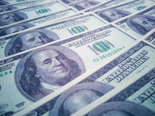 heap of dollars, money background,100 one hundred dollar