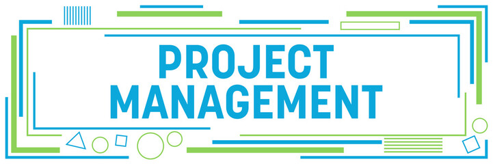 Project Management Lines Squares Shapes Horizontal Green Blue 
