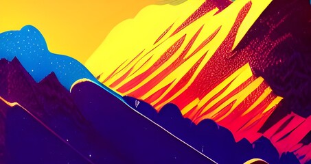 Colorful abstract psychedelic illustration, surreal op art linear curves in hyper 3D perspective, crazy distorted design, drug hallucination delirium
