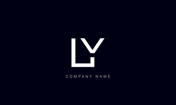 LY, YL Abstract Letters Logo Monogram