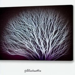 poster with the image of winter branches on a dark background