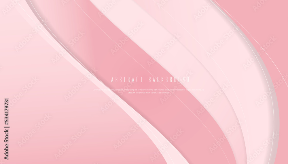 Wall mural abstract wave background with pink color template vector