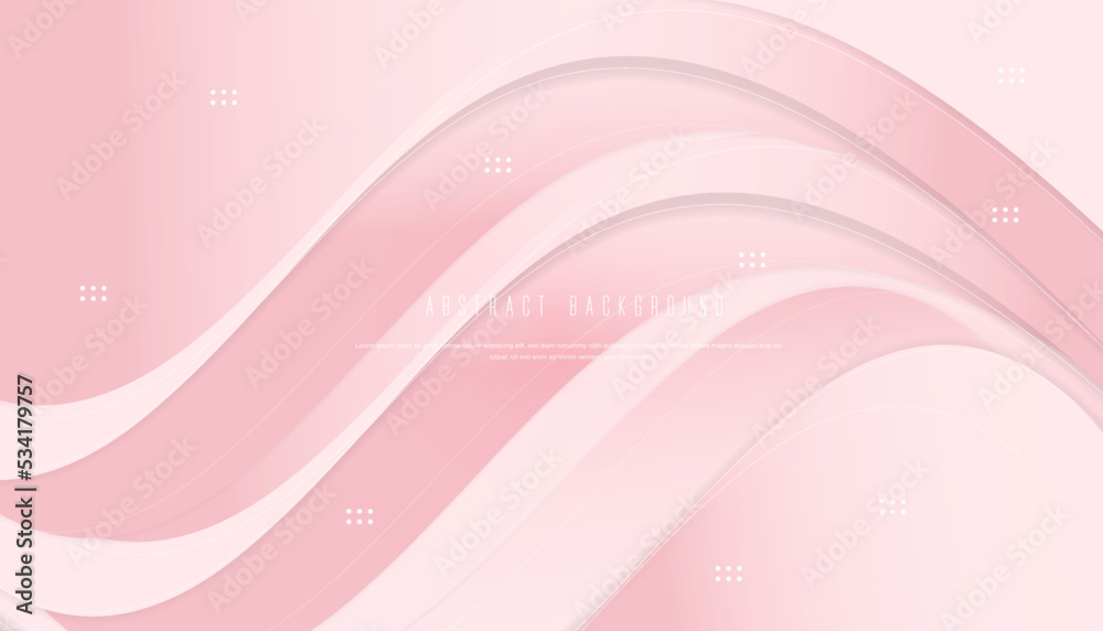 Wall mural abstract wave background with pink color template vector