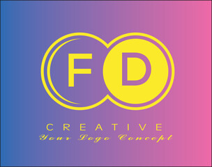 FD two Letter Logo Concept