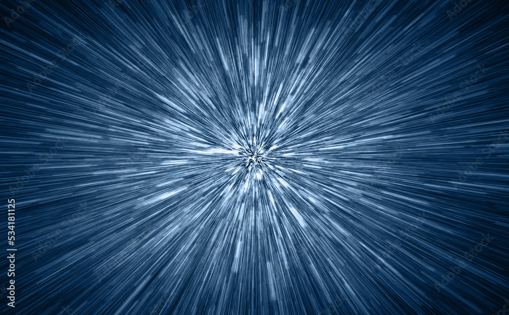 Aufkleber abstract flight in space hyper jump illustration