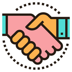 hand modern line style icon