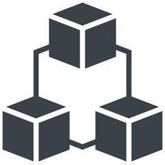 blockchain modern line style icon