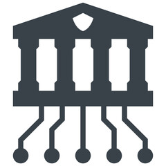 banking modern line style icon