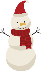 Snowman cute illustration