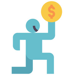 earning modern line style icon