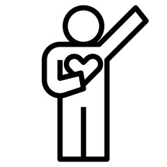 allegiance modern line style icon