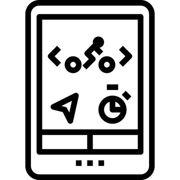 cyclometer modern line style icon