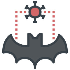 bat modern line style icon