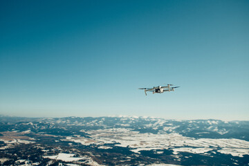 Fototapeta na wymiar mountain summit slovakia hills mountain range sunny sun view hiking ice snow wubter drone air2s mavic dji flying