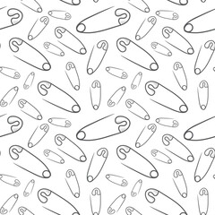 Seamlessly vector pattern with pins