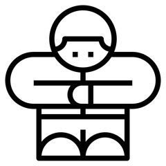 boy modern line style icon