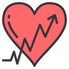 heart modern line style icon