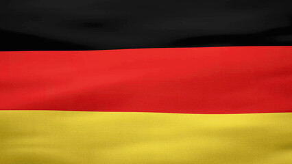 German flag, Rippled silk texture - 3D illustration