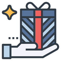 gift modern line style icon