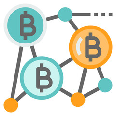 blockchain modern line style icon