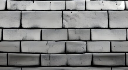 Obraz premium Vintage Black wash brick wall texture for design. Panoramic background for your text or image.