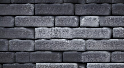 Vintage Black wash brick wall texture for design. Panoramic background for your text or image.