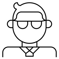 businessman modern style icon