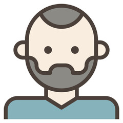 beard modern line style icon