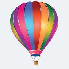 Naklejka premium Colorful hot air balloons flying isolate on white background