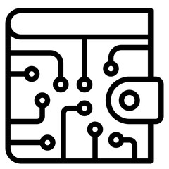 digital modern line style icon