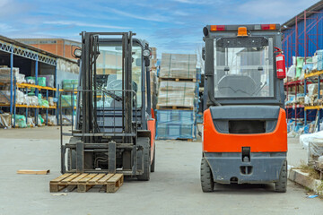 Forklifts Vehicles Warehouse