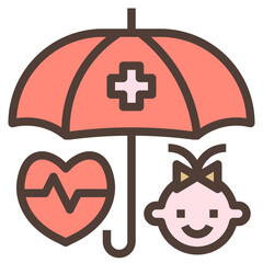 baby modern line style icon