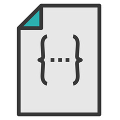 file modern line style icon