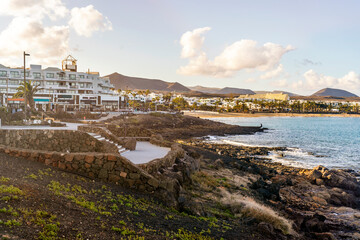 View of Costa Teguise, Lanzarote, Canary Island, Spain
